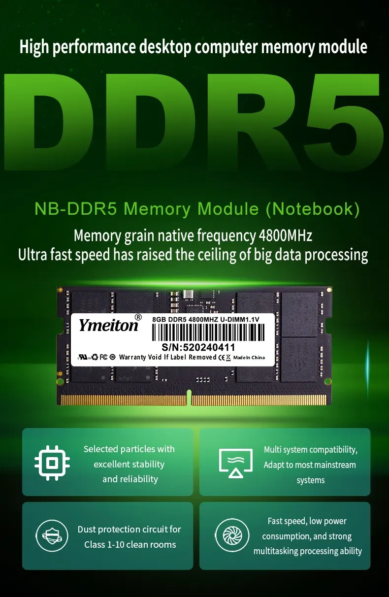 Laptop DDR5 RAM Memory