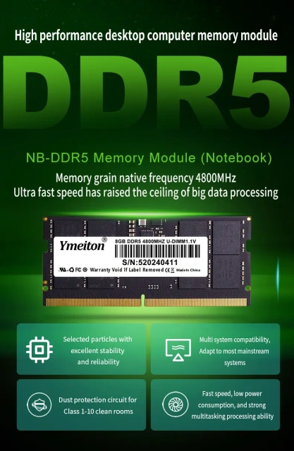Laptop DDR5 RAM Memory