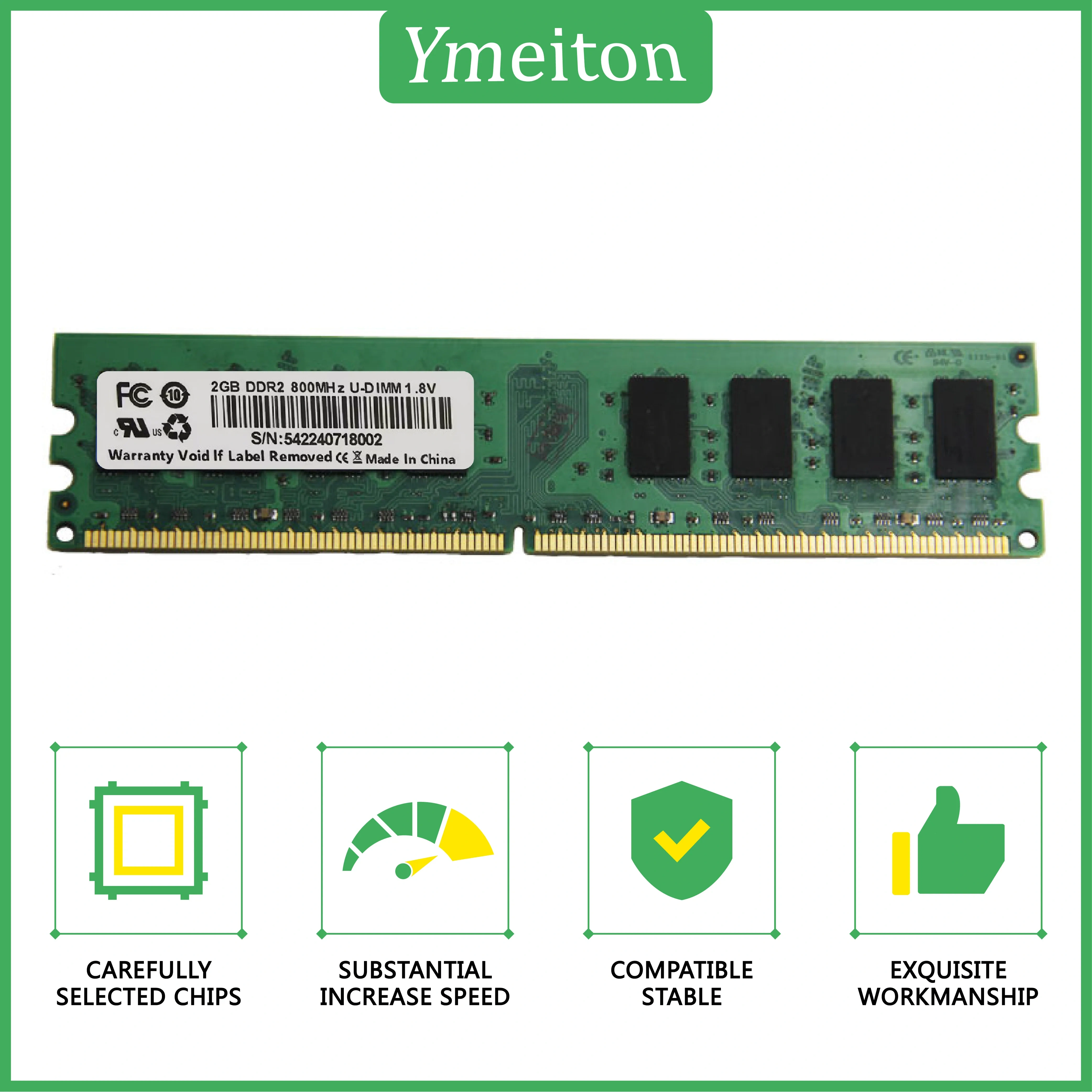 Desktop DDR2 RAM Memory 1.5USD