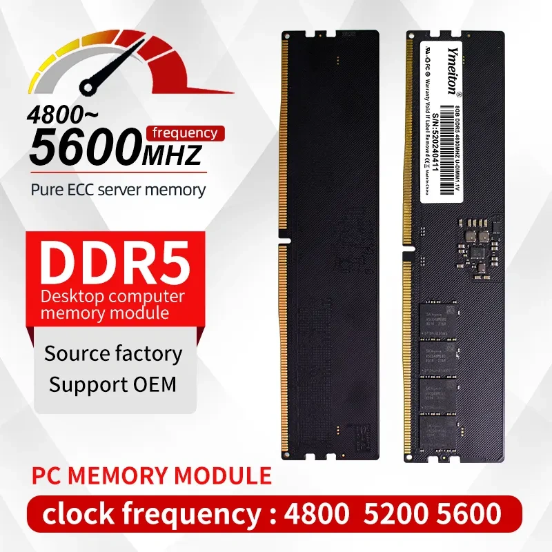 Desktop DDR5 RAM Memory With Heat Sink