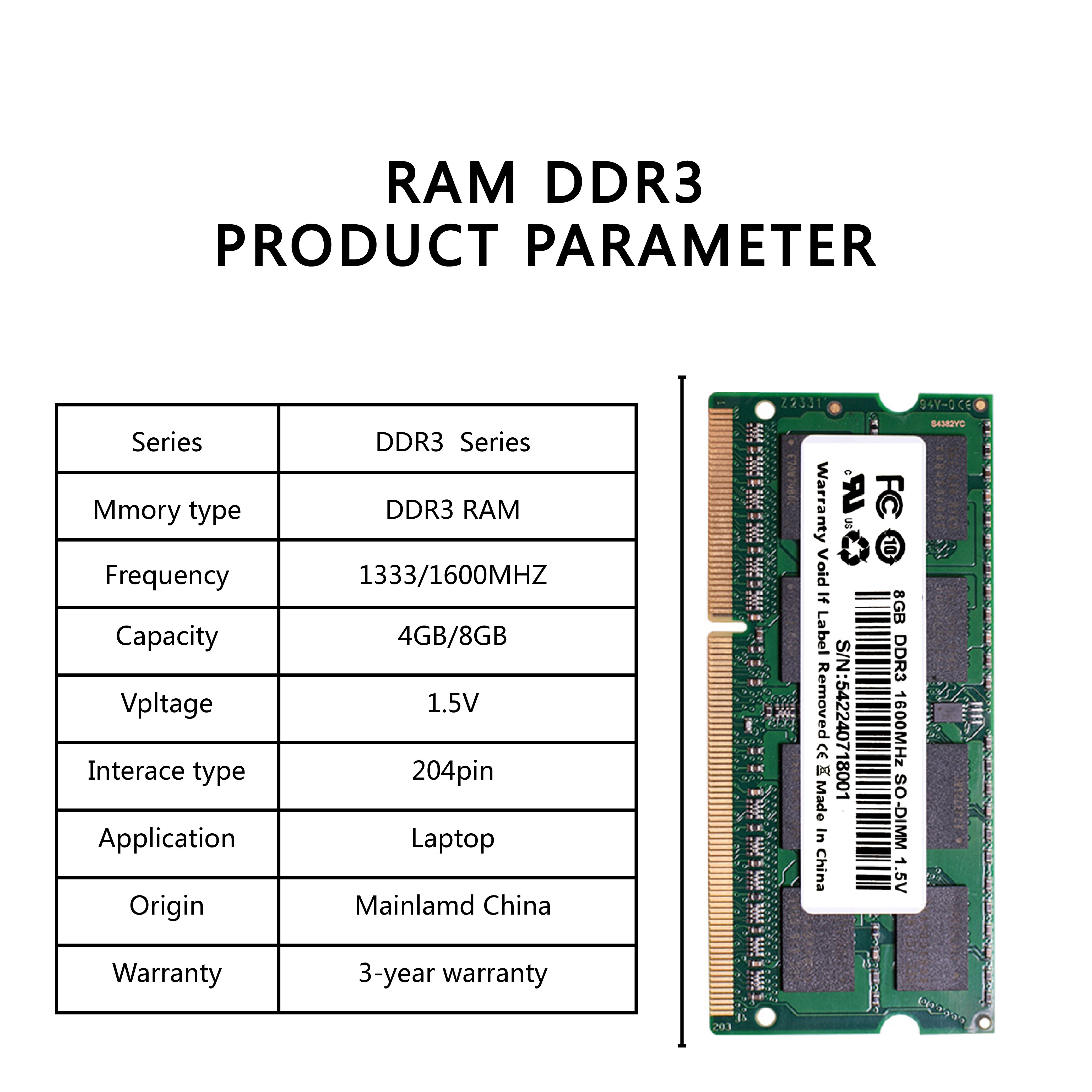 Laptop DDR3 RAM Memory Starting from $4.3
