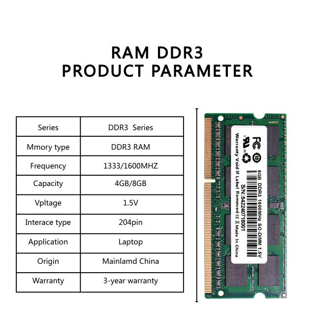 Laptop DDR3 RAM Memory Starting from $4.3