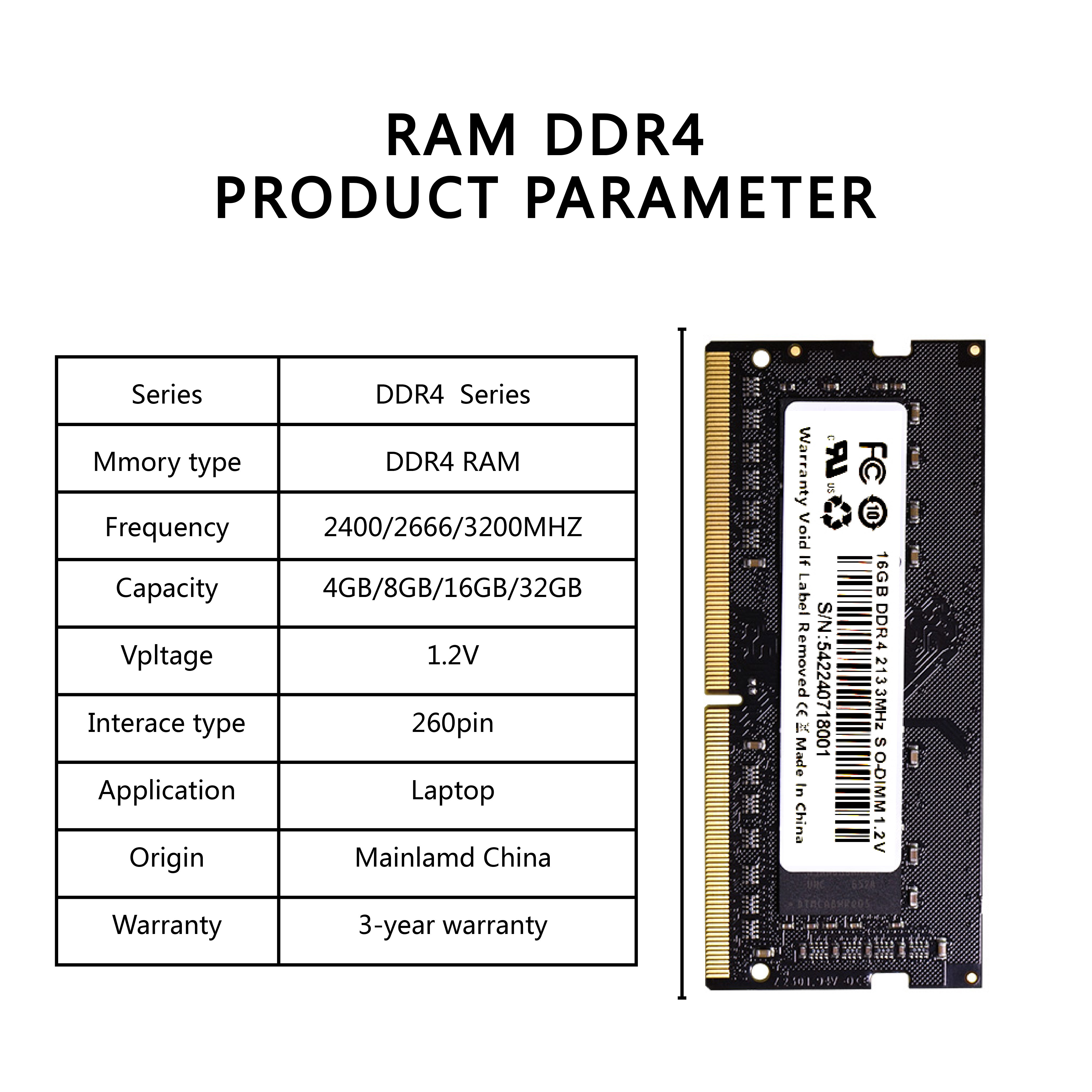 Laptop DDR4 RAM Memory