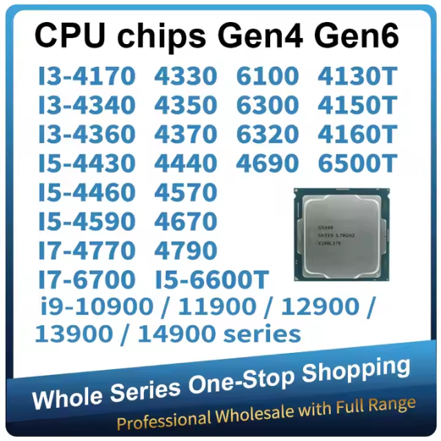 Wholesale Original Central Processing Unit New CPU Hot Used CPU I7 Series Intel Processor Low Price Full Range CPU I5 I9 I3