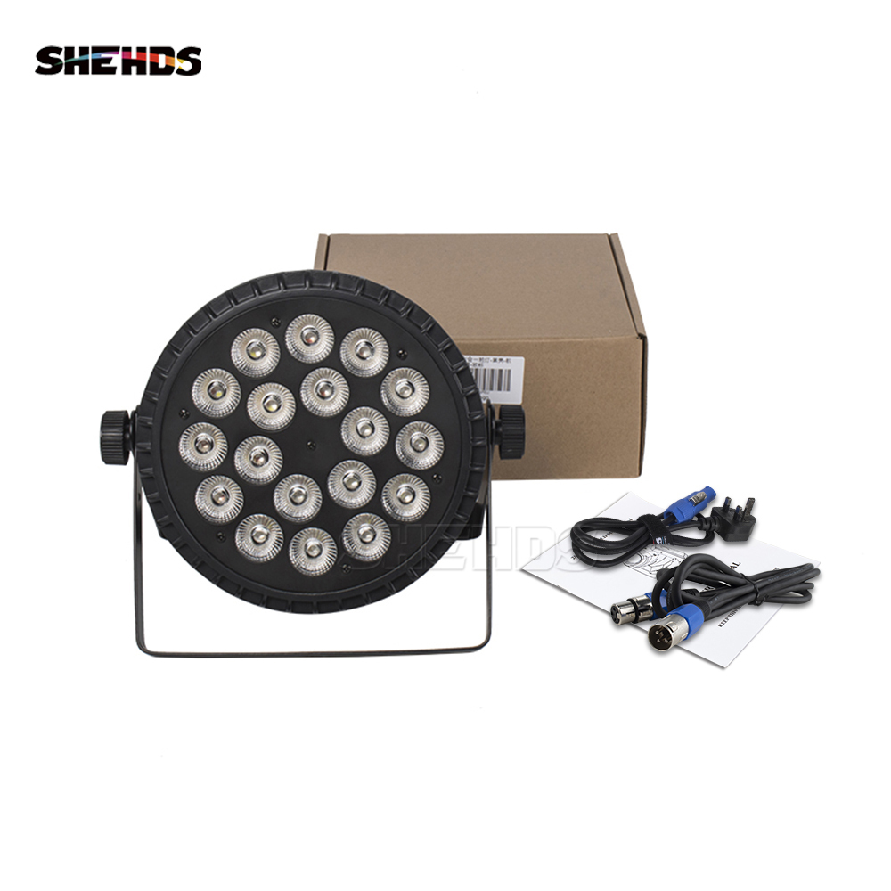 SHEHDS LED Flat 18x18W RGBWA+UV DJ Par For Church