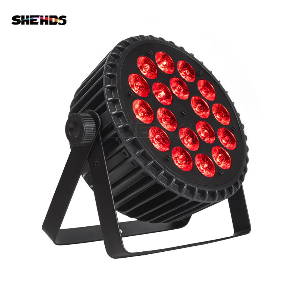 SHEHDS LED Flat 18x18W RGBWA+UV DJ Par For Church