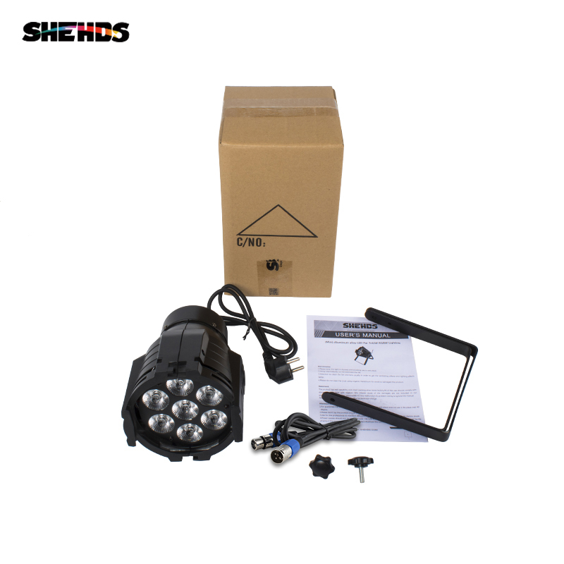 SHEHDS LED 7x18W RGBWA+UV Mini Par For DJ Stage Lights