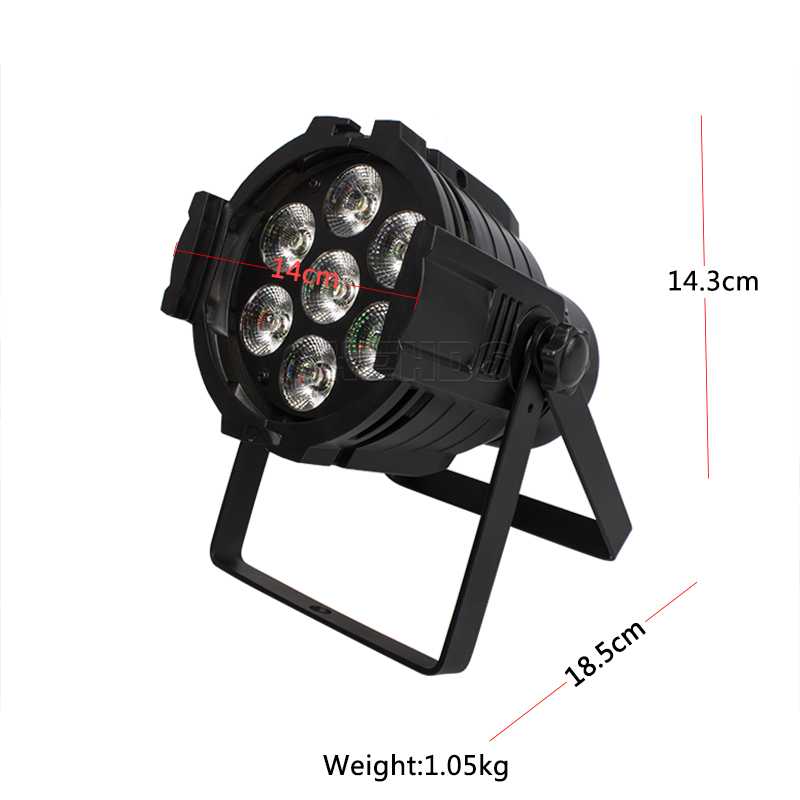 SHEHDS LED 7x18W RGBWA+UV Mini Par For DJ Stage Lights