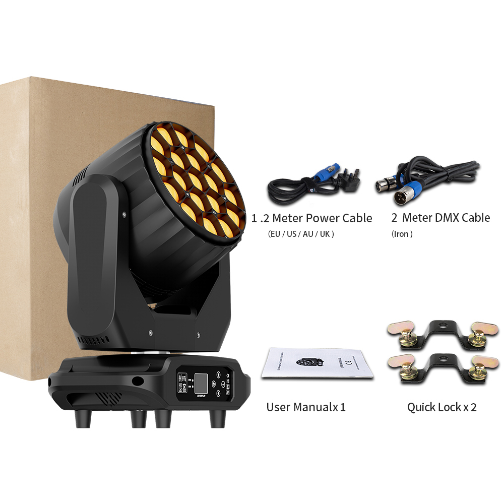 SHEHDS JMS WEBB LED Wash Big Bee Eye 19x20W & 19x40W RGBW Moving Head Light for Church Wedding Concert Theater Performance Stage