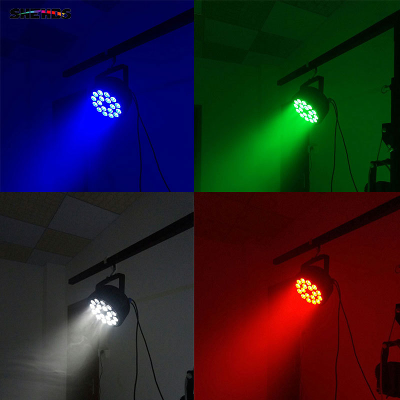 SHEHDS LED Flat 18x18W RGBWA+UV DJ Par For Church