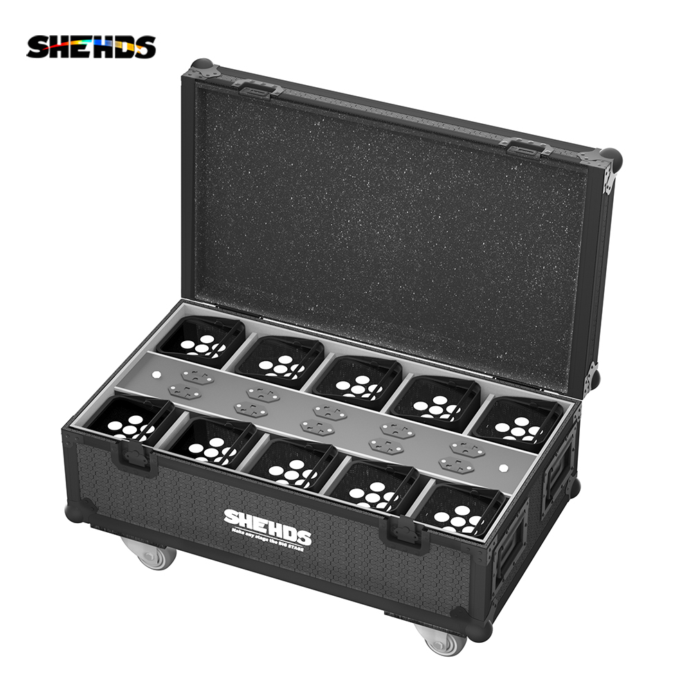 SHEHDS LED  6x18W RGBWA+UV Battery Lighting With Case