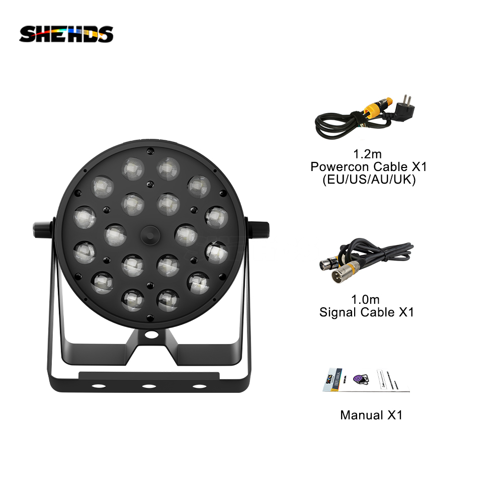 SHEHDS LED Zoom&Wash 18x18W RGBWA+UV Big Aluminum Par For Night Club