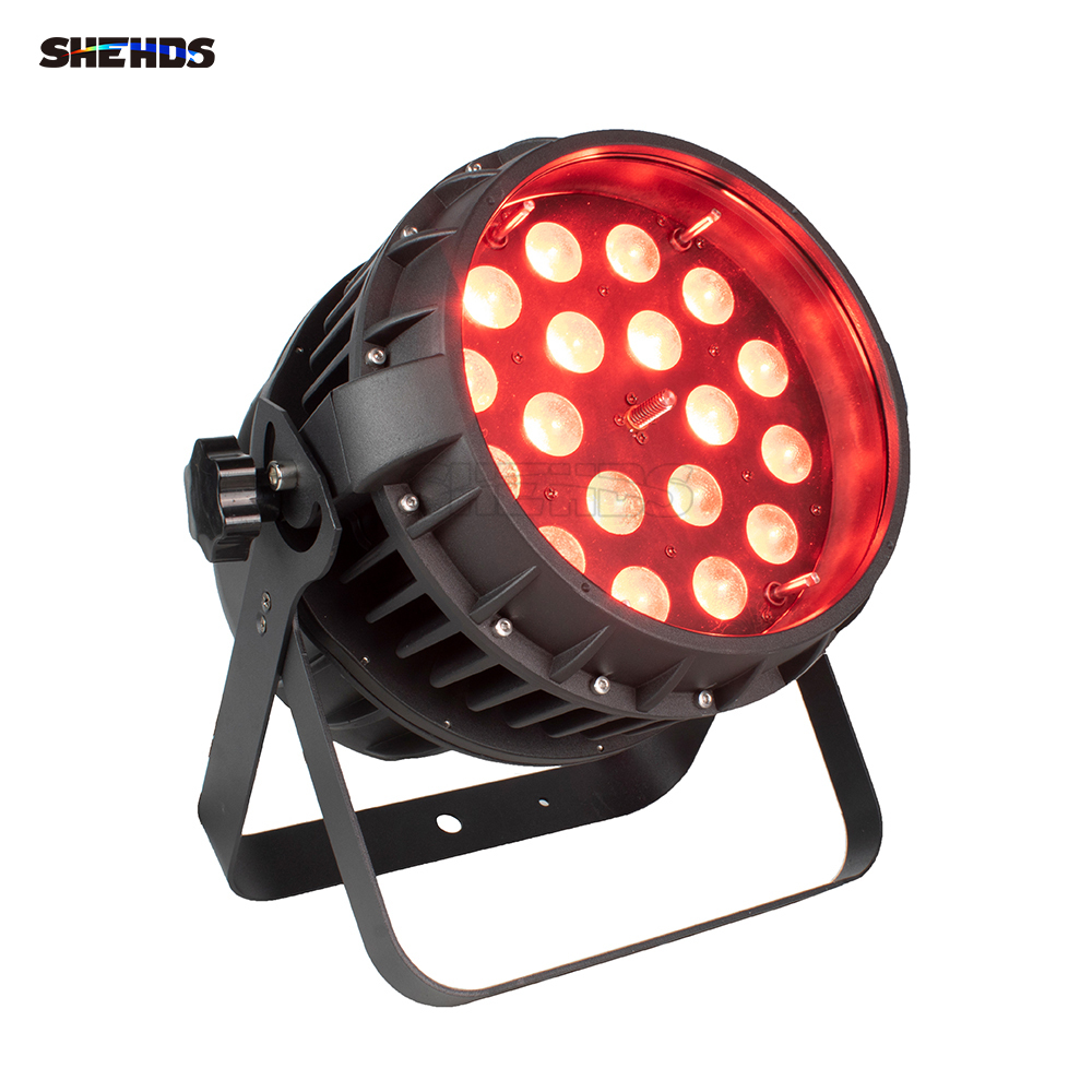 SHEHDS  LED Zoom Par Light 18x18W 6in1 RGBWA+UV IP65 Waterproof Lighting For Outdoor Performace Stage DJ Club