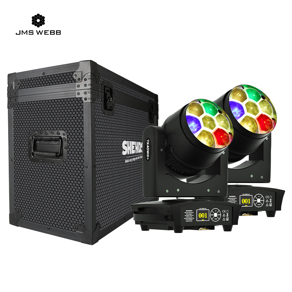 JMS WEBB (Mirror Rotation)  LED Zoom&Beam&Wash Small Bee Eye 7X40W RGBW Moving Head For Weddings DJ Stages