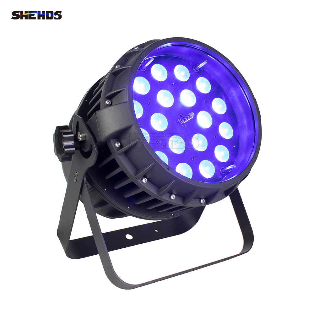 SHEHDS  LED Zoom Par Light 18x18W 6in1 RGBWA+UV IP65 Waterproof Lighting For Outdoor Performace Stage DJ Club