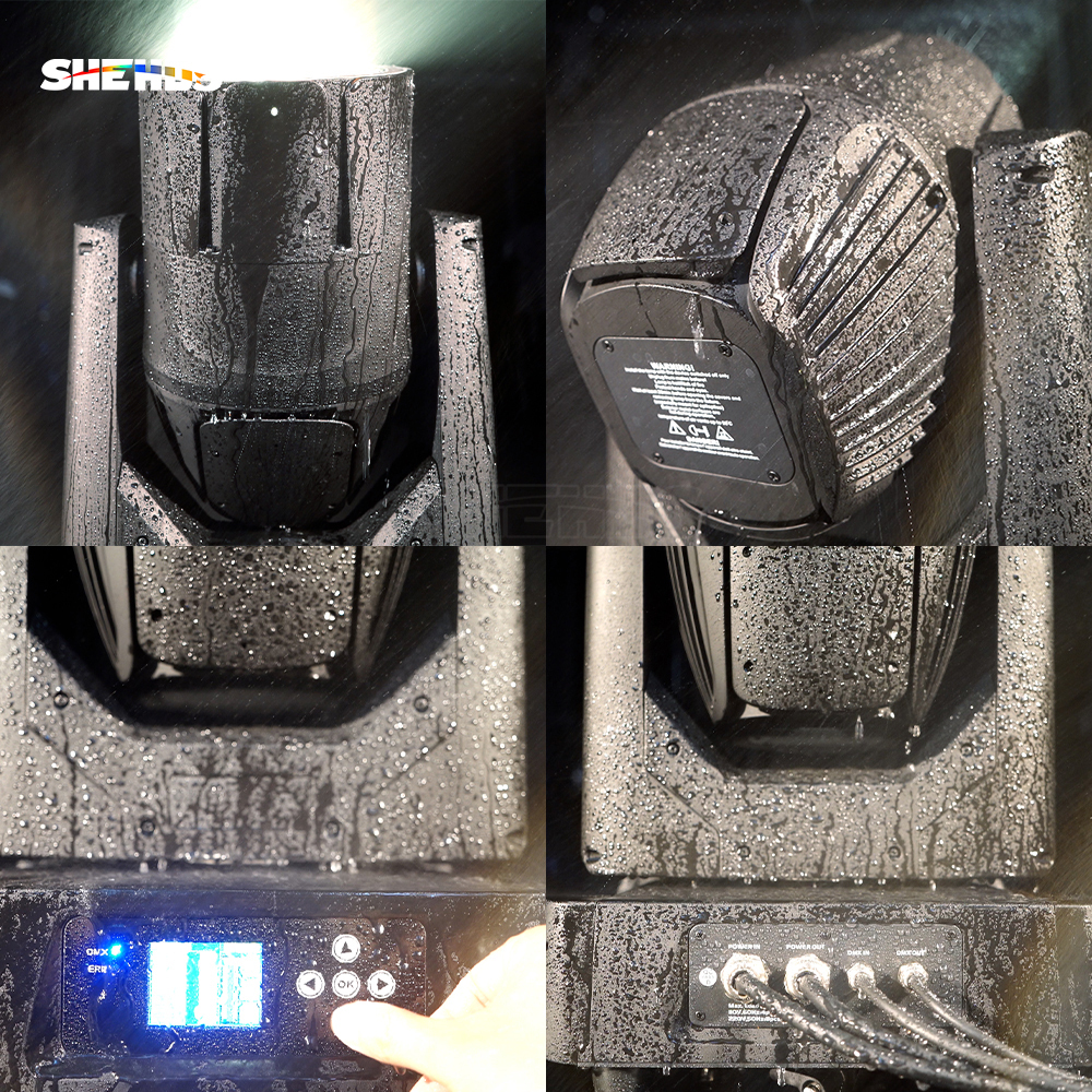 SHEHDS GalaxyJet (Bulb) Waterproof IP65 380W 19R Beam Moving Head Lighting With Ring Effect For outdoor Stages Concerts Night Club