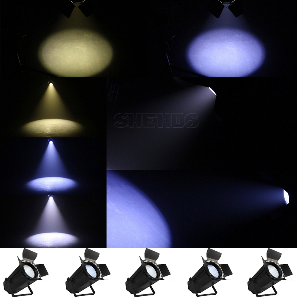 SHEHDS （With Barndoors） LED COB 200W Zoom Warm/ Cool Par Light For Disco Party