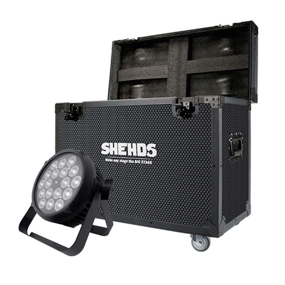 SHEHDS  Aluminum Alloy LED Flat Par 18x12W RGBWA+UV New Waterproof Touchscreens With RDM Function Lighting For DJ Wedding
