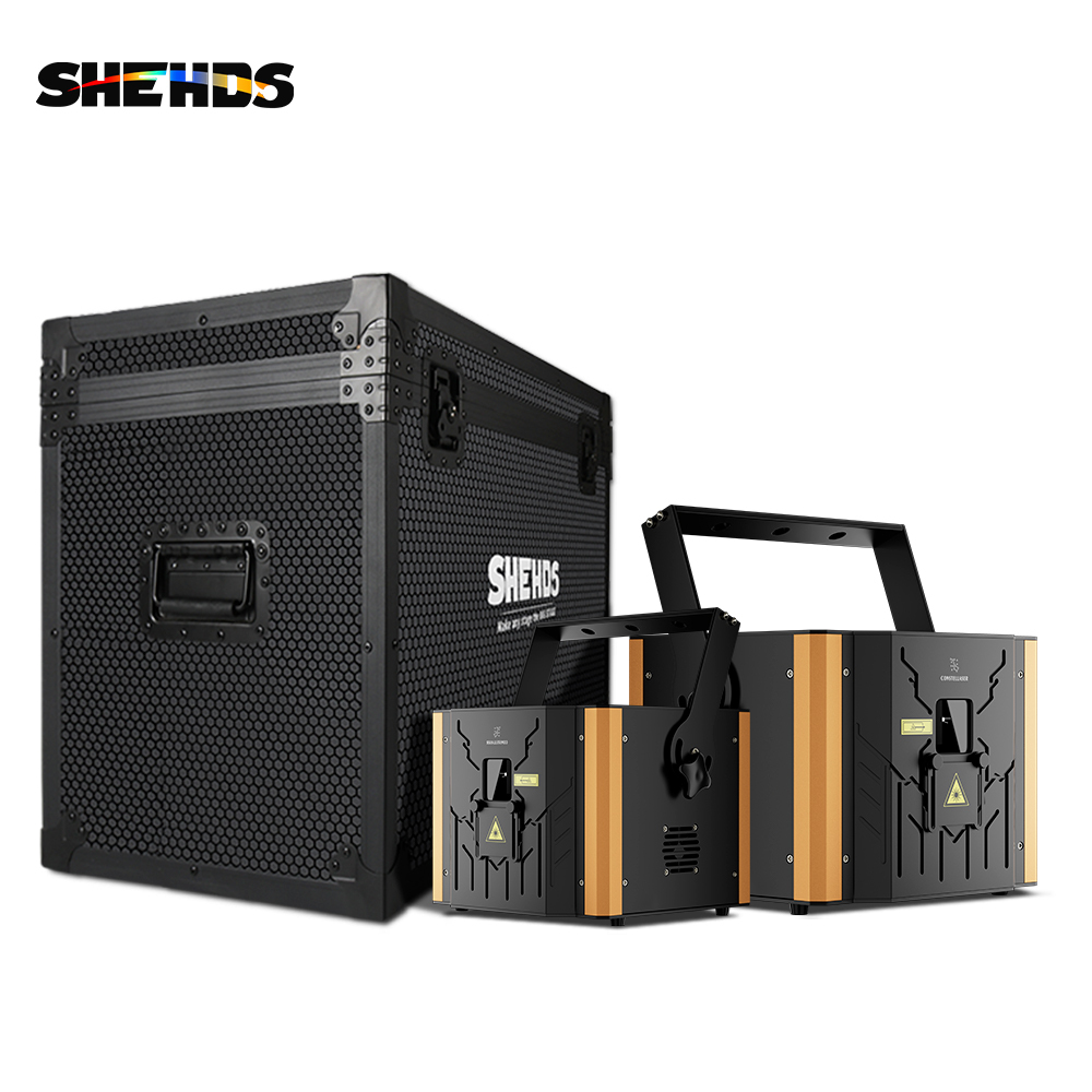 SHEHDS Constellaser 6W RGB Animation Laser Semiconductor Laser With DMX512 & ILDA & RJ45 Art Net Connector For Night/DJ Club Wedding