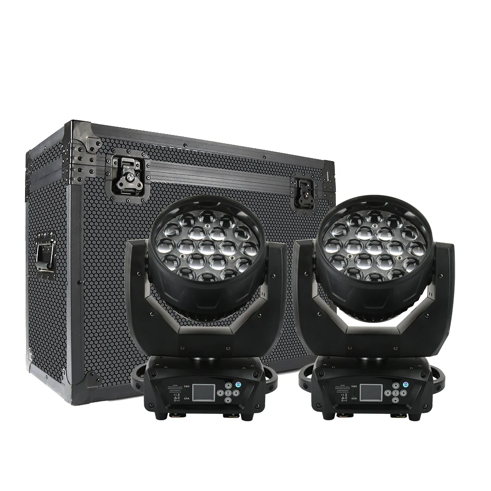 SHEHDS LED Wash&Zoom 19x15W RGBW Moving Head For Church Theater