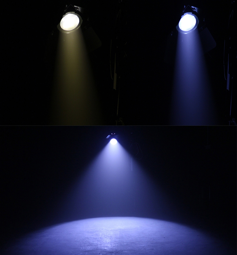 SHEHDS （With Barndoors） LED COB 200W Zoom Warm/ Cool Par Light For Disco Party