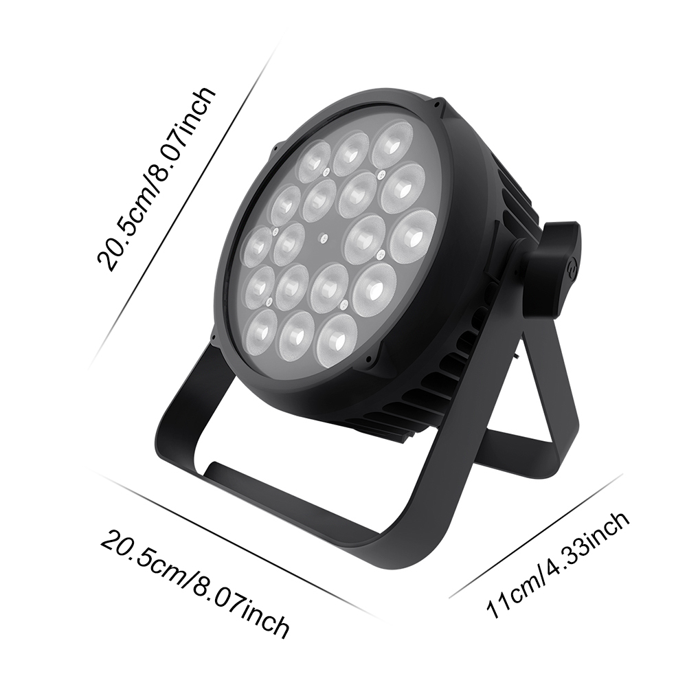 SHEHDS  Aluminum Alloy LED Flat Par 18x12W RGBWA+UV New Waterproof Touchscreens With RDM Function Lighting For DJ Wedding