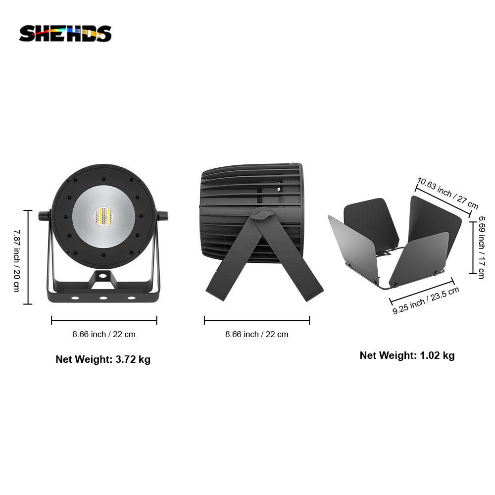 SHEHDS LED 200W RGBWA UV COB Light For Theater