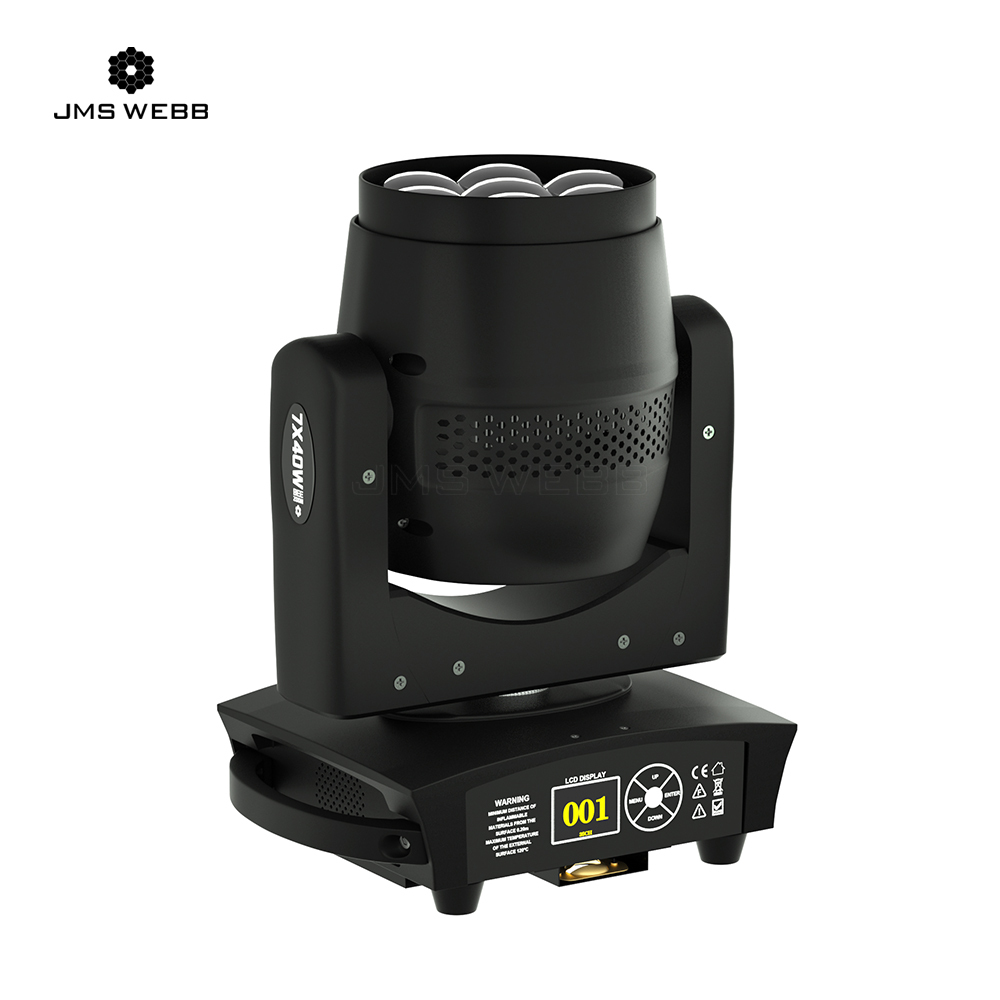 JMS WEBB (Mirror Rotation)  LED Zoom&Beam&Wash Small Bee Eye 7X40W RGBW Moving Head For Weddings DJ Stages