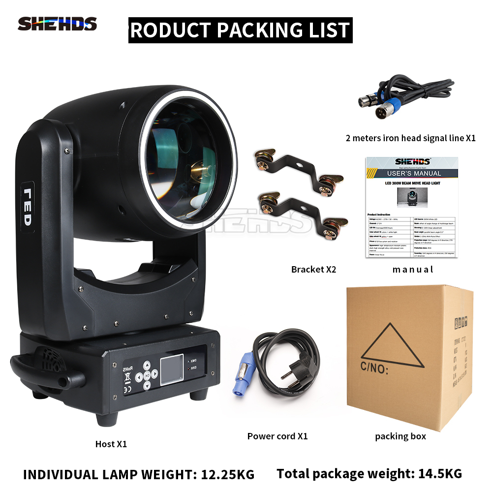 SHEHDS LED Beam 300W Moving Head For Weeding Conert Bar