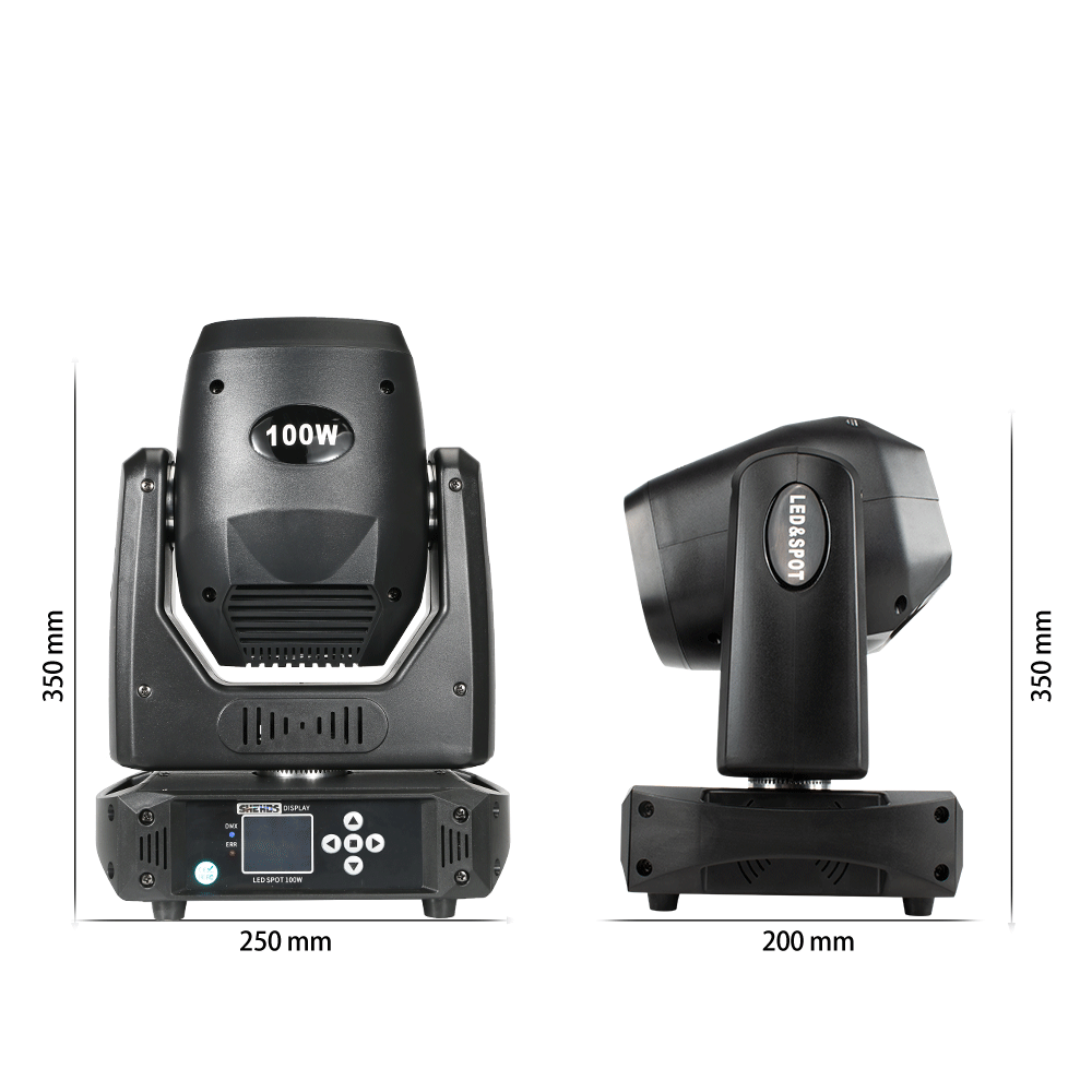 SHEHDS (6-Prism) LED Spot 100W Gobo Lights With LED Ring and LCD Display Moving Head Stage Effect Lighting DJ Disco