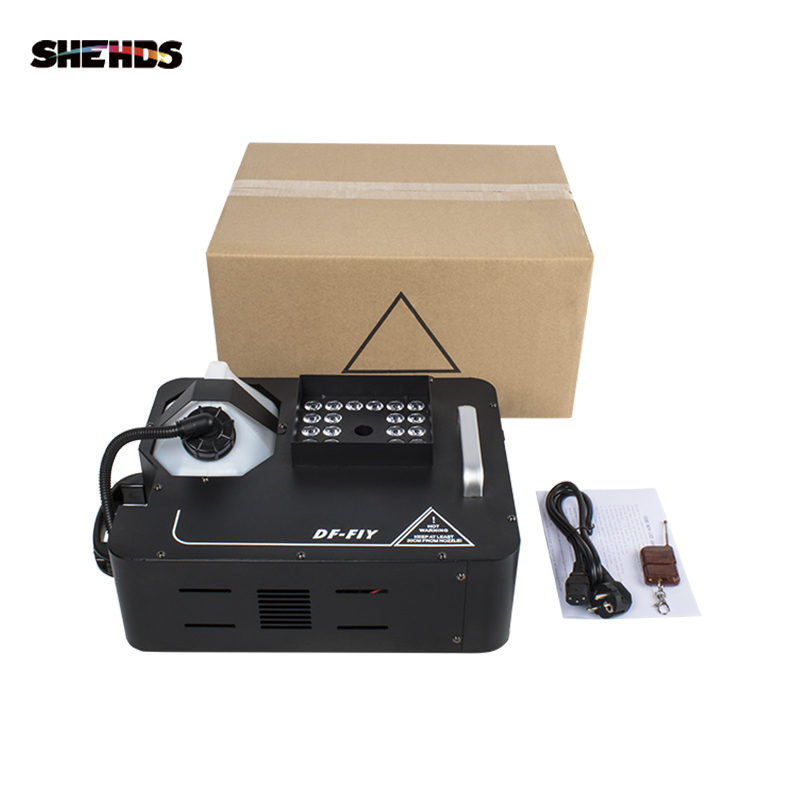 SHEHDS LED 24x9W RGB Fog Machine 1500W Power Smoke Machine Good for Party Wedding Concert