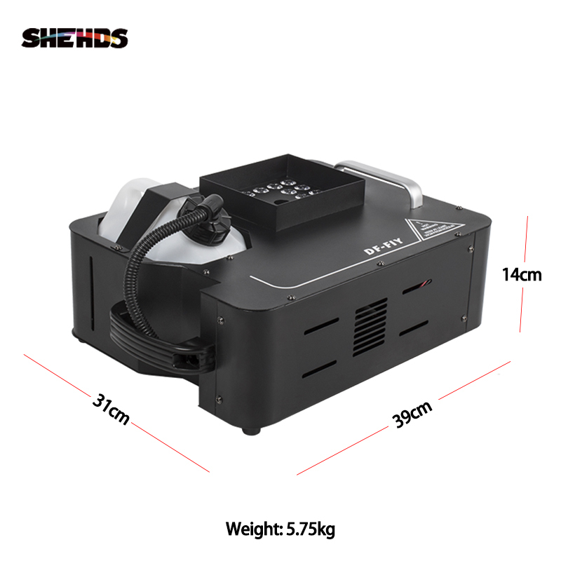 SHEHDS LED 24x9W RGB Fog Machine 1500W Power Smoke Machine Good for Party Wedding Concert