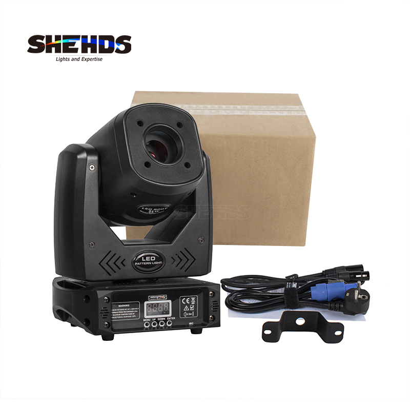 SHEHDS LED Spotlight 80W With 3-Prism Gobo Moving Head Light Party Dj Equipment DJ Disco Night Club