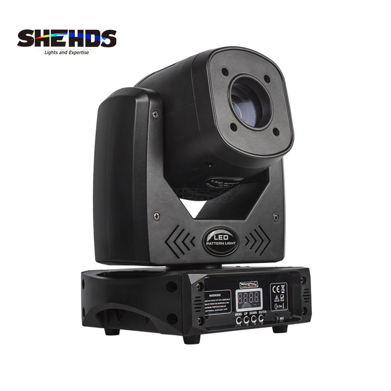 SHEHDS LED Spotlight 80W With 3-Prism Gobo Moving Head Light Party Dj Equipment DJ Disco Night Club