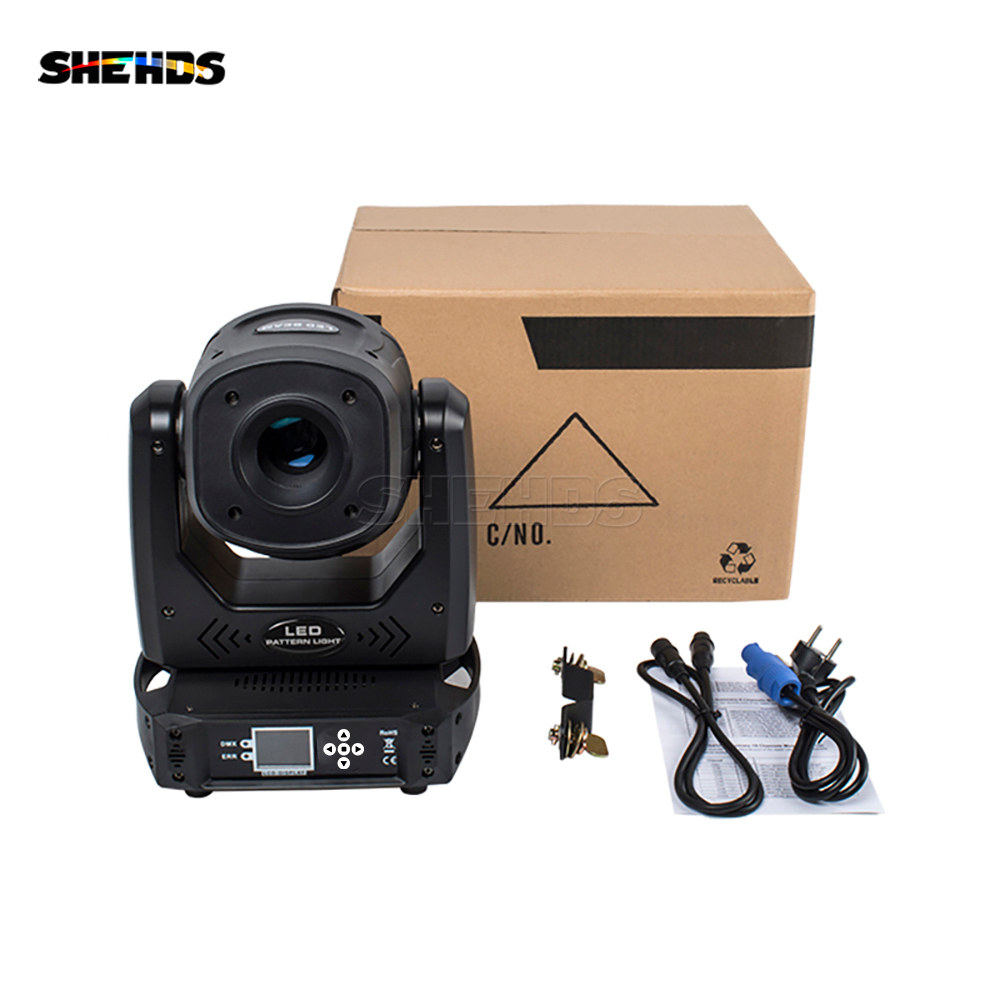 SHEHDS 6 Prism LED Spotlight 100W Gobo Light With LCD Display Stage Effect Lighting DJ Disco Stage Moving Head Lights Stage DJ Lighting