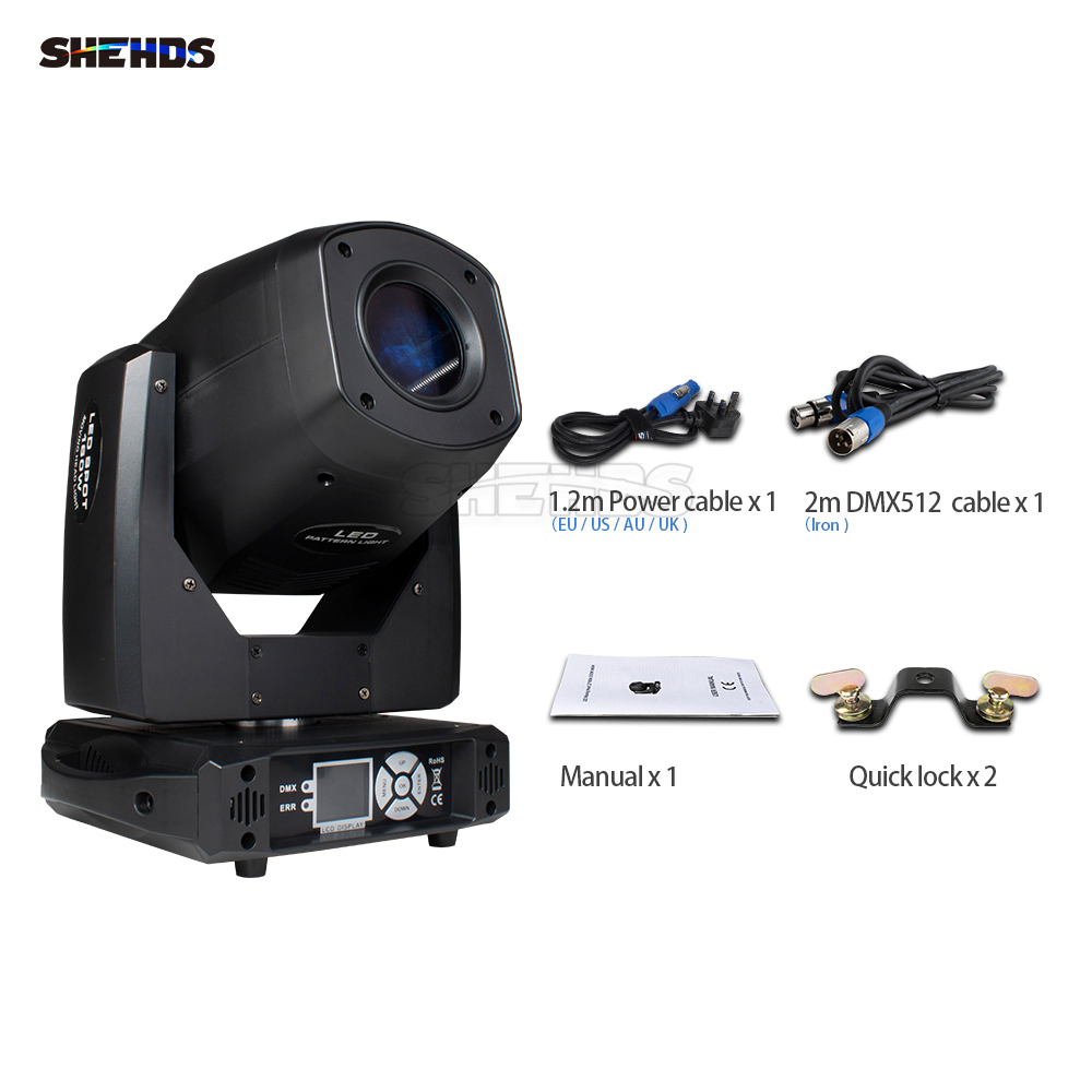 SHEHDS LED 160W Beam & Spot & Zoom 3IN1 Moving Head Lighting For  DJ Disco Dancing
