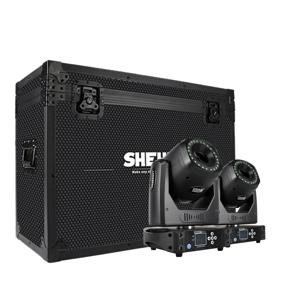 SHEHDS (6-Prism) LED Spot 100W Gobo Lights With LED Ring and LCD Display Moving Head Stage Effect Lighting DJ Disco