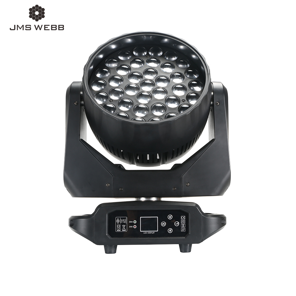 SHEHDS LED Beam + wash 37x15W RGBW Moving Head Zoom Lighting Upgrade From Beam 230W DJ Disco Stage Moving Head for Church Wedding Concert Theater Performance Stage