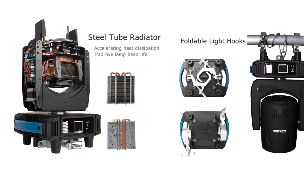SHEHDS COB 400W Warm+Cold White /COB 400W RGBY Moving Head Light For Church Theater