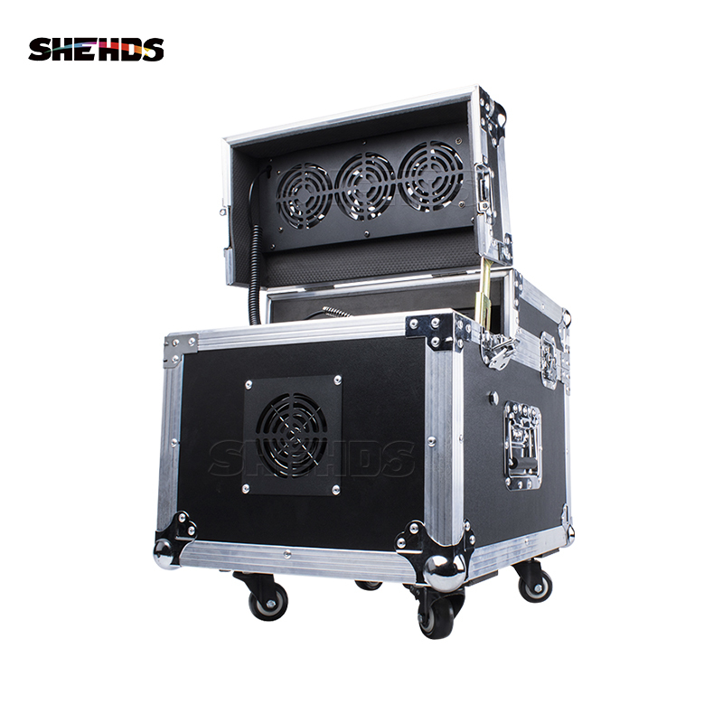 SHEHDS 660W Haze Machine With Flight Case DMX Stage Professional Fogger Equipment Remote Control Smoke Hazer For Music Concert DJ