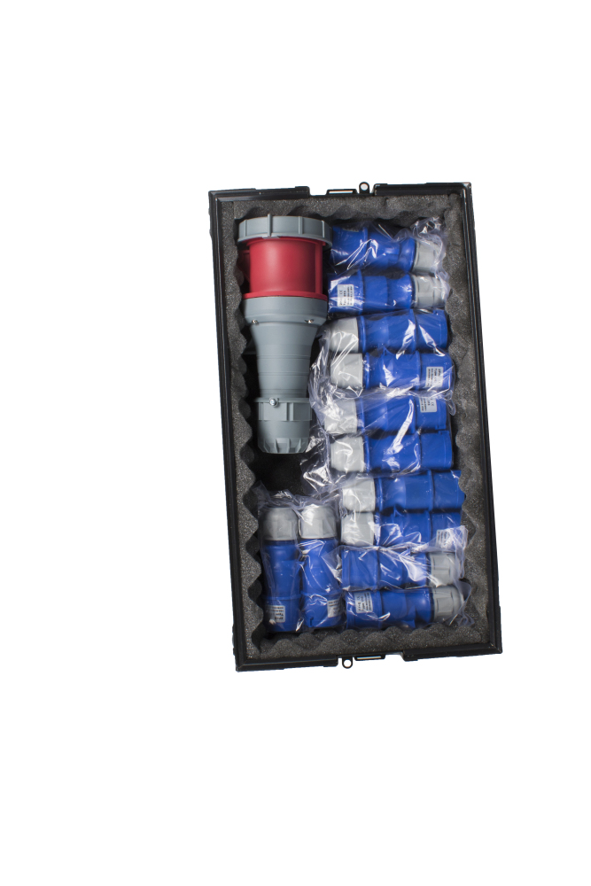 SHEHDS 7U Flight Case Power Supply Distribution Box 16A Waterproof Plug 12Channel