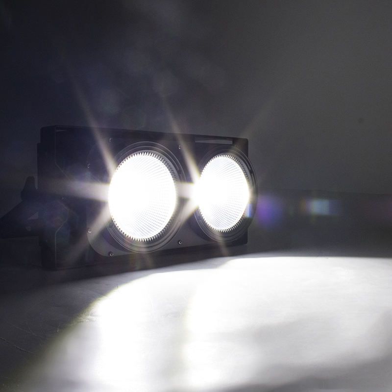 SHEHDS Combination 2Eyes 200W LED COB Blinder Cool White + Warm White Lighting For Church Wedding Theater