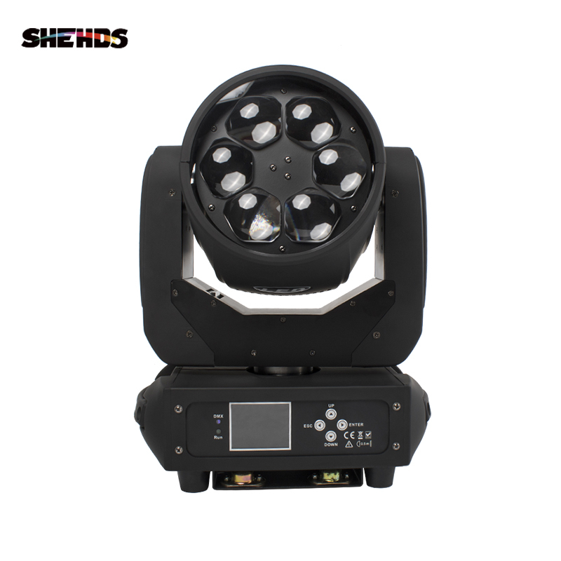 SHEHDS LED Beam+Wash 6x15W RGBW 4IN1 Bees Eye Moving Head Light For