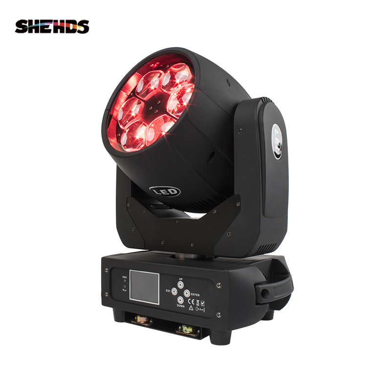 SHEHDS LED Beam+Wash 6x15W RGBW 4IN1 Bees Eye Moving Head Light For