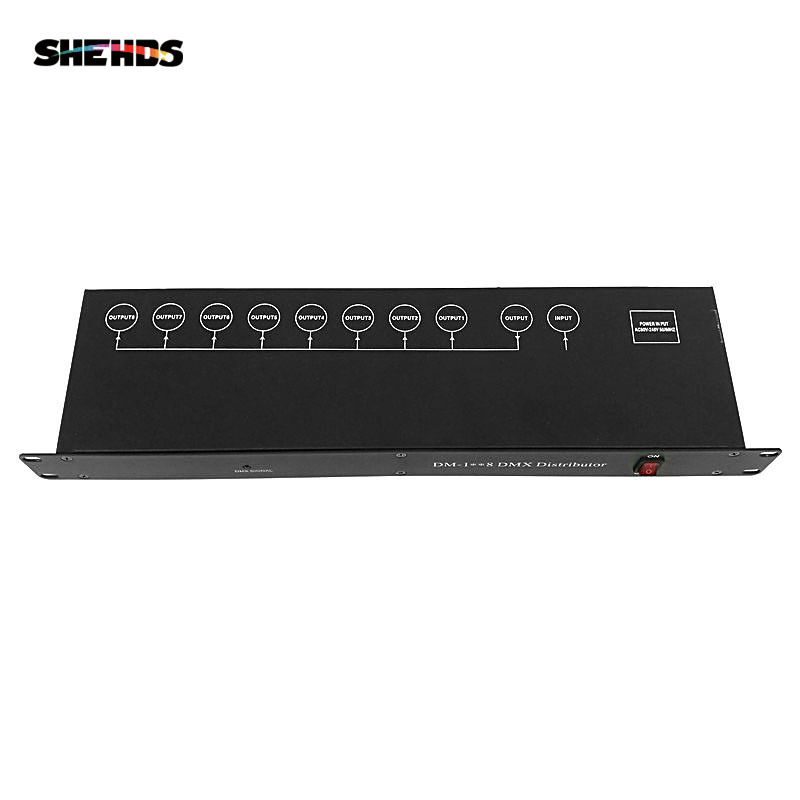 SHEHDS Controller DMX512 Splitter Light Signal Splitter 8 Way DMX Distributor For stage Equipment