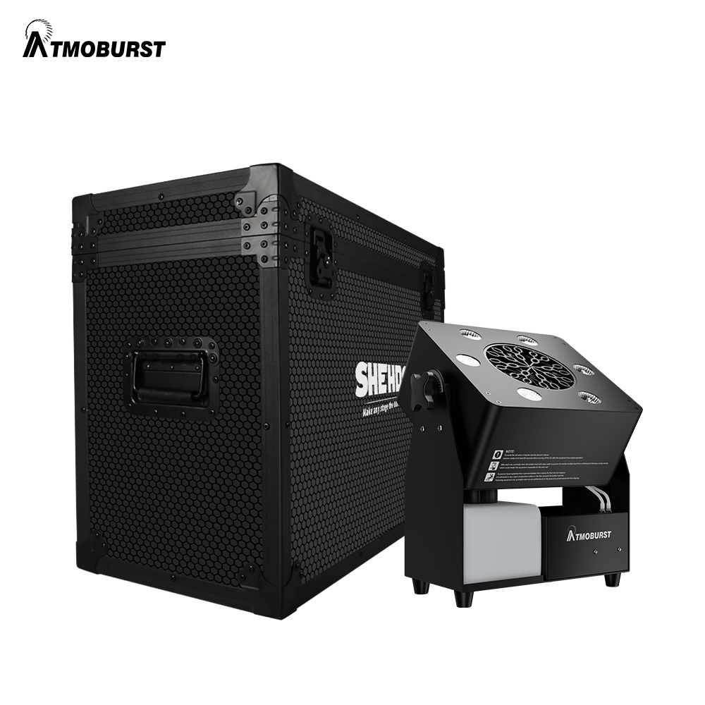 SHEHDS ATMOBURST 90W Bubble Machine with LED 6x4W RGBW Large Foam Output Adjustable Angle