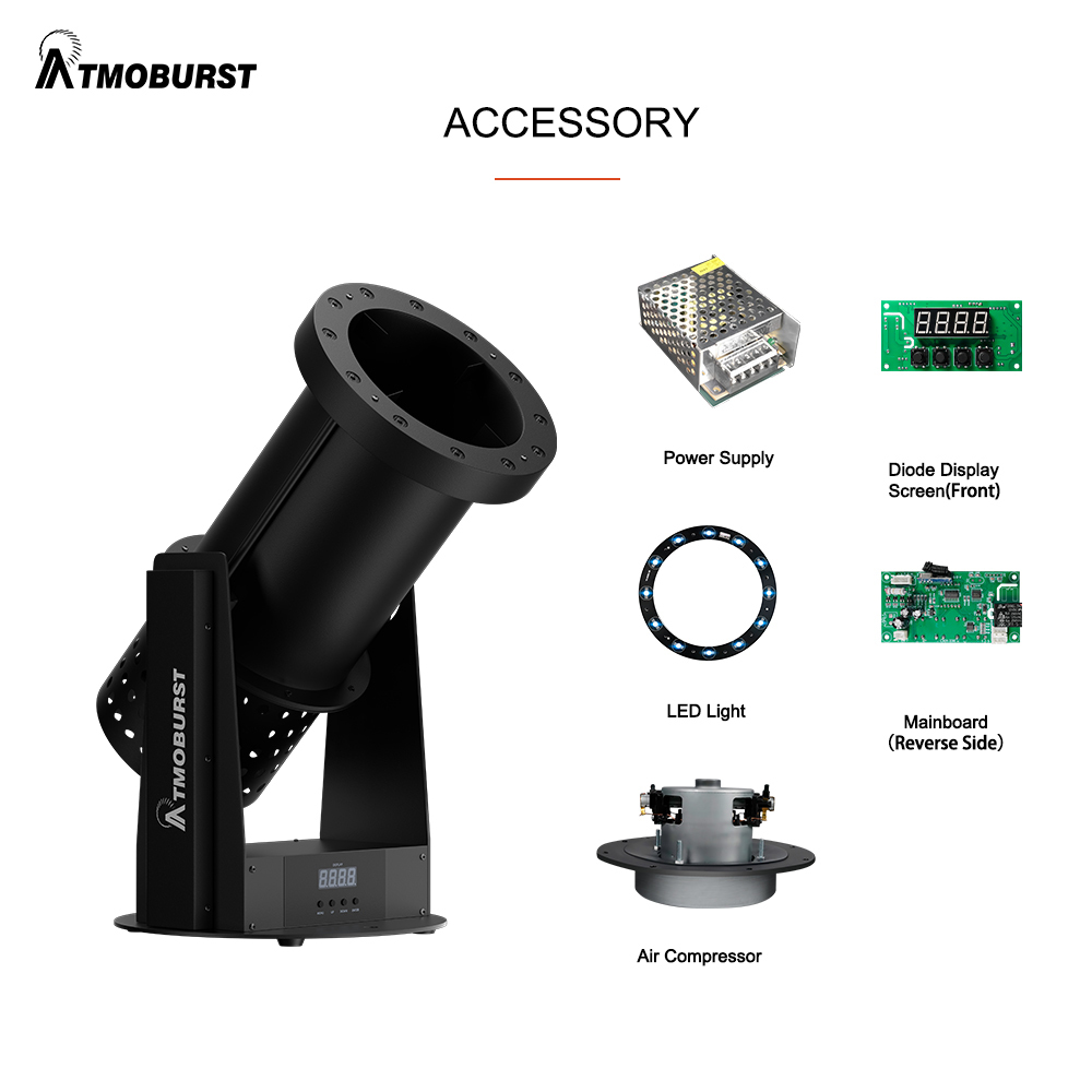 ATMOBURST 1500W Confetti Machine with LED 12x4W RGB For Wedding DJ stages