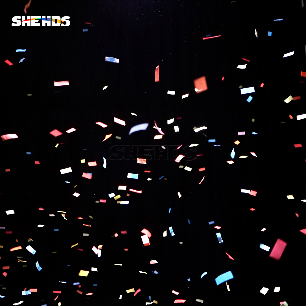 SHEHDS Rechargeable RGB Confetti Machine For Wedding Theater