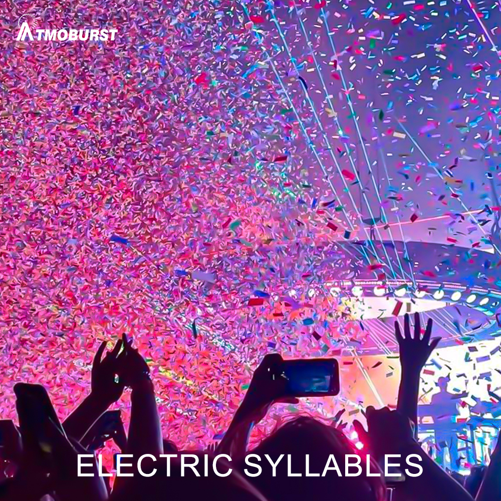 ATMOBURST 1500W Confetti Machine with LED 12x4W RGB For Wedding DJ stages
