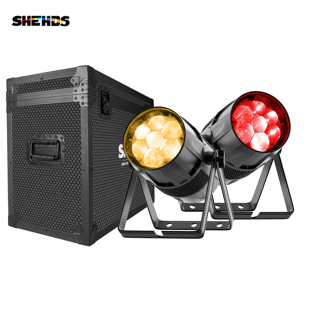 CORALPAR Waterproof IP65 LED Zoom&Wash Bee Eye 7x40W RGBW 4in1 Par Light For Outdoor  Wedding Church